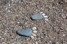 Pebbles feet