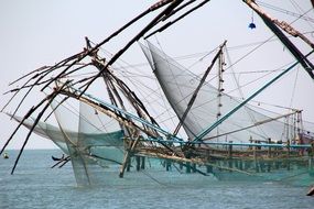 fishing nets in the ocean