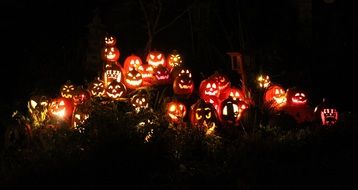 burning pumpkins for halloween