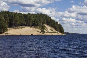 yellow beach at the finnish lake