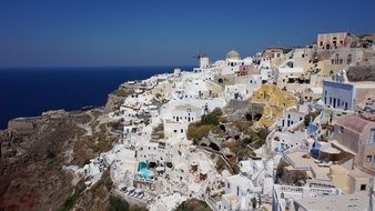 panoramic view of the Mediterranean architecture of greece