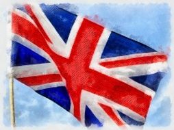 painted Flag of United Kingdom