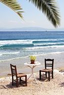 romantic dinner by the sea