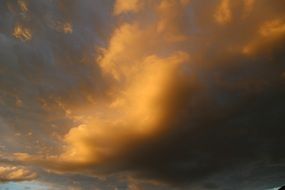 golden Clouds in evening Sky