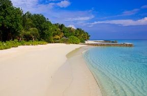 photo of a tropical lagoon in the Maldives