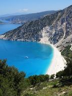 panorama of a tropical beach on the island of Kefalonia, Greece