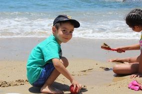 Beach Children Playing