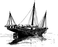 Chinese boat drawing