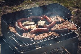 meat grill in nature