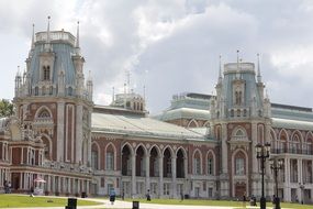 castle ensemble in the park in Tsaritsyno