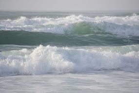 powerful energy of sea waves
