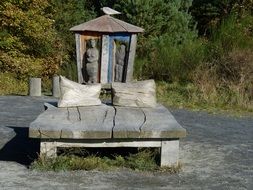 wooden bed on the coast of Hiddensee