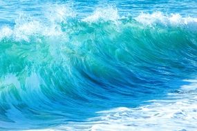 splash of blue waves in the ocean
