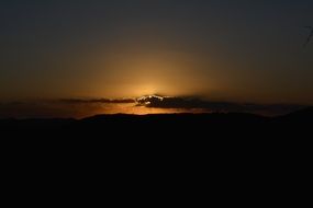 dark sunset over brazil