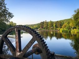 old mill near the river in england