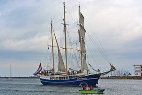 ship on the coast of the Baltic Sea