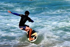 surfer and clear sea
