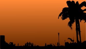 Places Print Silhouette drawing