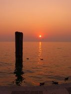 sunset atmosphere in Italy