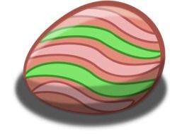 clipart of painted pink striped easter egg