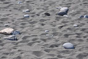 Beach Stone Sand Track