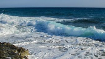 Landscape of ocean coastline in cyprus
