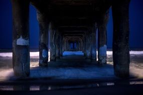 Manhattan pier at night