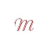 Candycane Letter M drawing