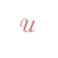 clipart of Candycane Letter U