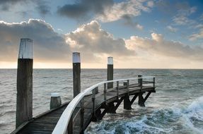 waves over the pier