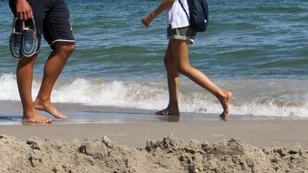 walk on the beach of the baltic sea