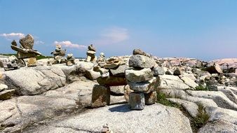 cliffs by the ocean at Peggy's Cove in Nova Scotia, Canada