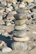 beach stones sculpture