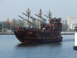 Galleon is a large multi-deck sailing vessel