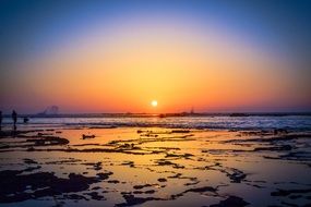 Sky Sunset Evening Beach Colors