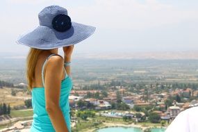 young woman in on vacation