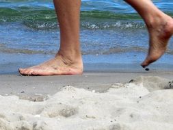 walking on the beach baltic coast