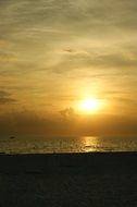 splendid gold Sunset over the coast