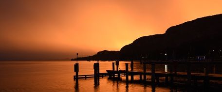 Garda at the sunset