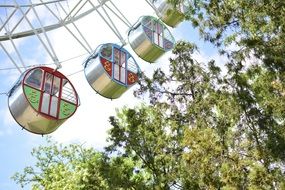 ferris wheel in the park on a summer day