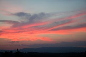 gradient pink sunset afterglow