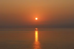 Landscape of North Sea at the sunset