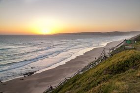 magic sunset on the shore