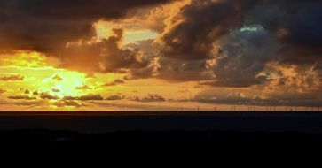 Landscape of fantastic Evening Sky