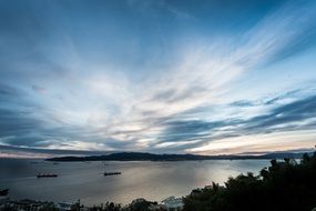 panorama of sunset on gibraltar