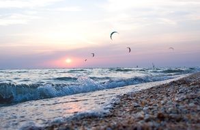 Sea Waves in Yeisk, Russia