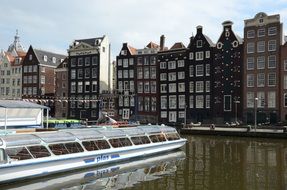 tourist boat in amsterdam