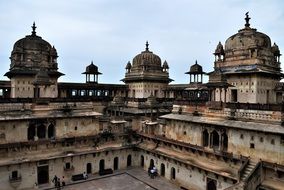 courtyard of Jahangir Mahal palace, India, Orchha