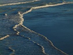 top view of ocean waves