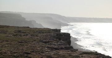 panoramic view of the rocky coastline in morocco